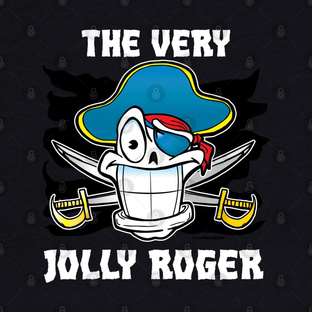 The Very Jolly Roger Pirate Skull Cartoon by eShirtLabs